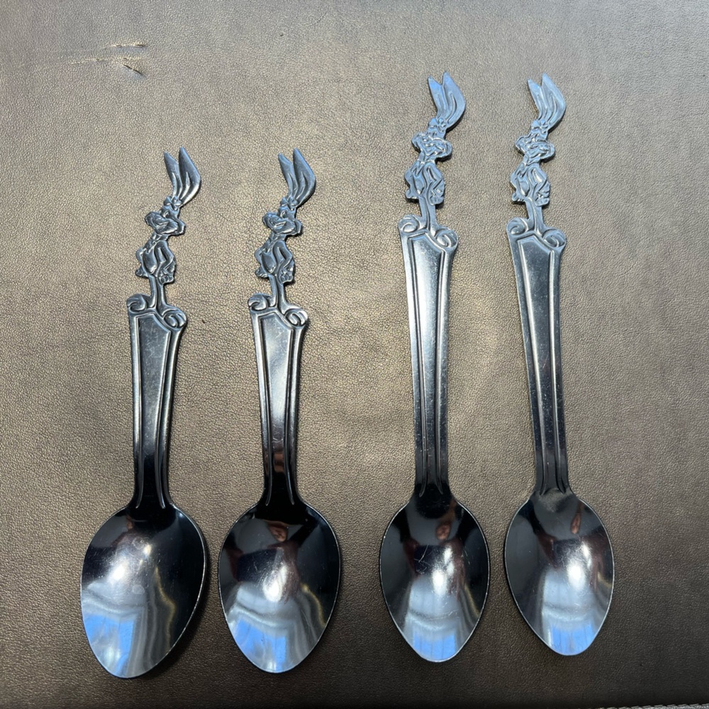 Vintage Nestlé Quik Bunny Spoons Set of 4 Figural Collectible